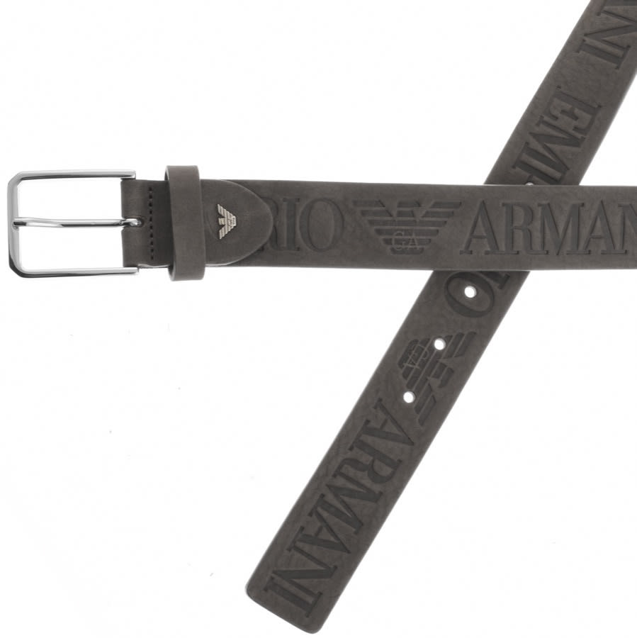 Alternative Image for ProductEmporio Armani Branded Leather Belt Grey2